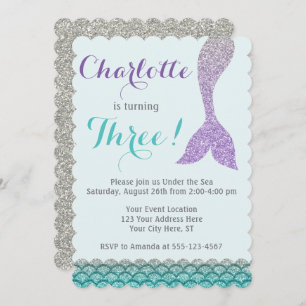 Mermaid Birthday Invitation • Under the Sea Theme