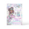 Mermaid Birthday Invitation Unicorn Black Mermaid 