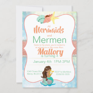 Mermaid Birthday Invite