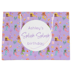 Mermaid Birthday Large Gift Bag