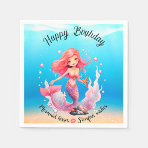 Mermaid Birthday Napkin