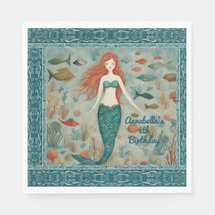Mermaid Birthday Napkin