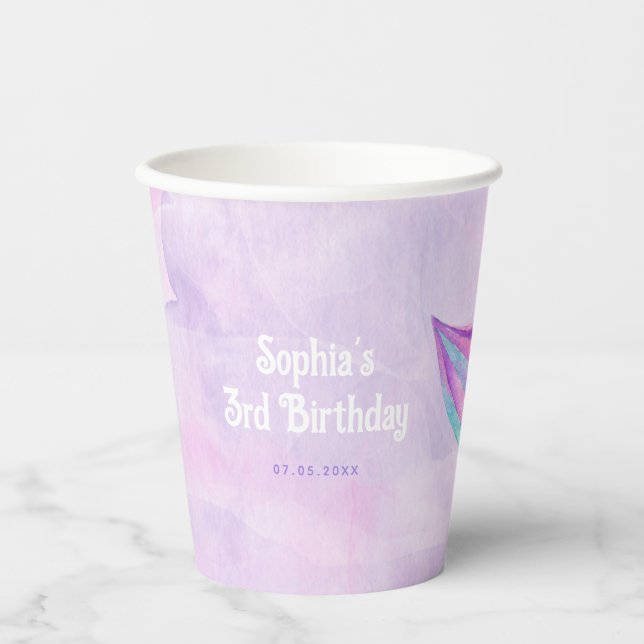 Mermaid Birthday Paper Cups (Front)