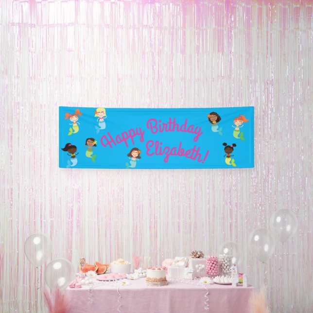 Mermaid Birthday Party Banner (Party)