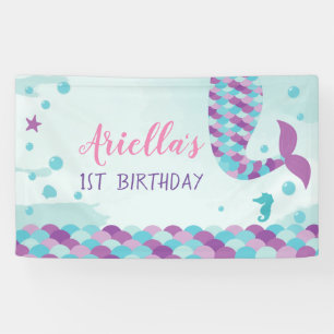 Mermaid Birthday Party Banner