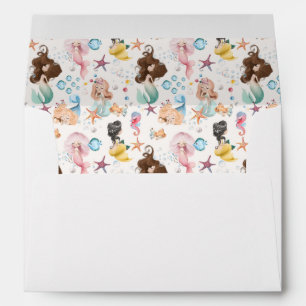 Mermaid Birthday Party Envelopes
