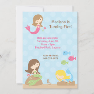 Mermaid Birthday Party Invitation