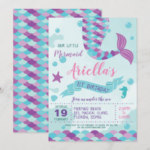 Mermaid Birthday Party Invitation