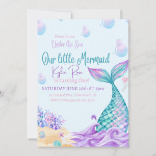 Mermaid Birthday Party Invitation