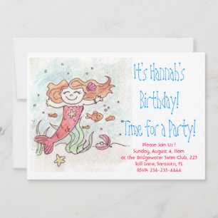 Mermaid Birthday Party Invitation