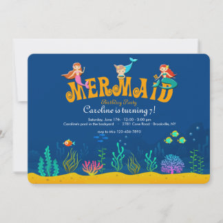 Mermaid Birthday Party Invitation