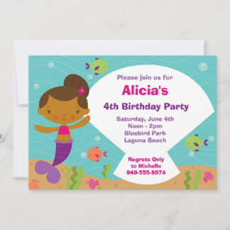Mermaid Birthday Party Invitation