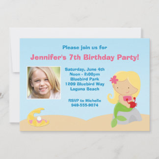 Mermaid Birthday Party Invitation