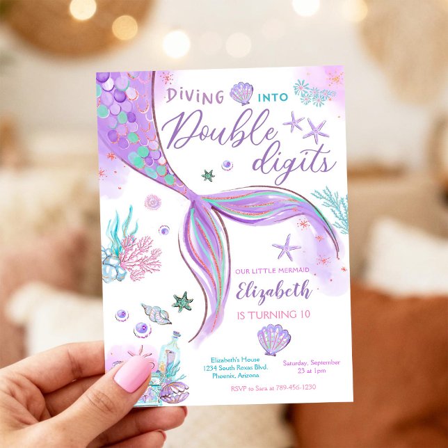 Mermaid Birthday Party Invitation (Creator Uploaded)