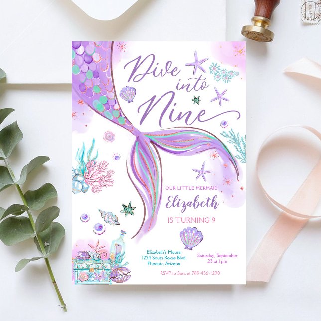 Mermaid Birthday Party Invitation (Creator Uploaded)