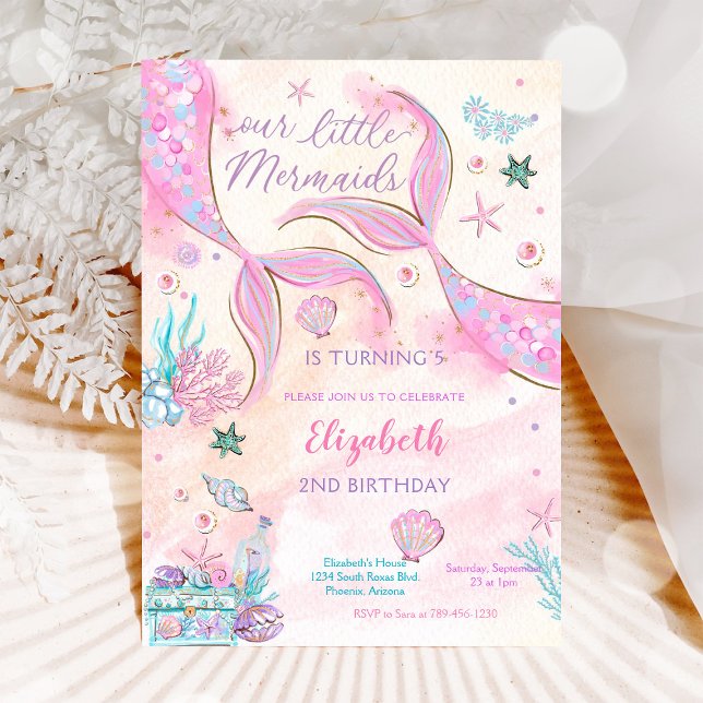Mermaid Birthday Party Invitation (Creator Uploaded)