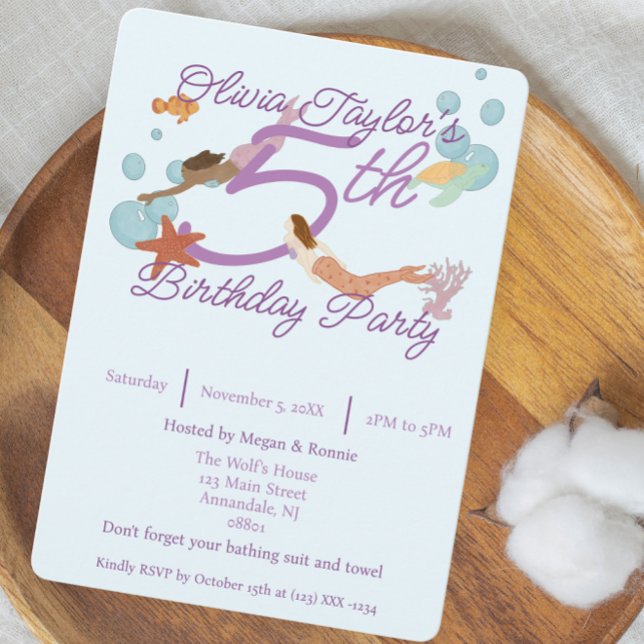 Mermaid Birthday Party  Invitation (Creator Uploaded)