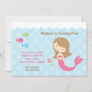 Mermaid Birthday Party Invitation