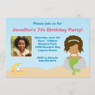 Mermaid Birthday Party Invitation