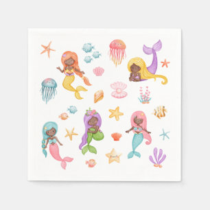 Mermaid Birthday Party Napkin