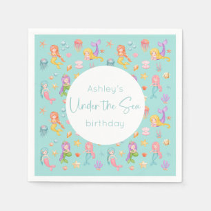 Mermaid Birthday Party Napkin