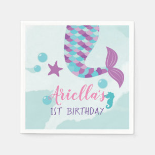 Mermaid Birthday Party Napkin