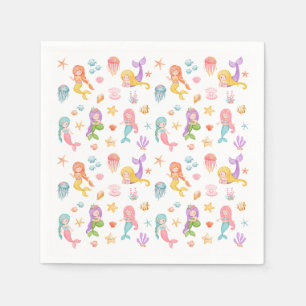 Mermaid Birthday Party Napkin