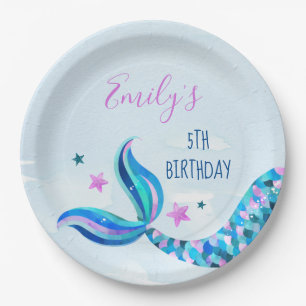 Mermaid Birthday Party Paper Plates