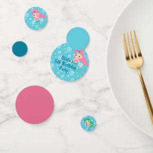 Mermaid Birthday Party Personalised Confetti