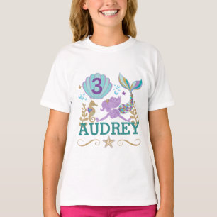 Mermaid Birthday Party Personalised T Shirt
