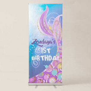 Mermaid Birthday Party Retractable Banner