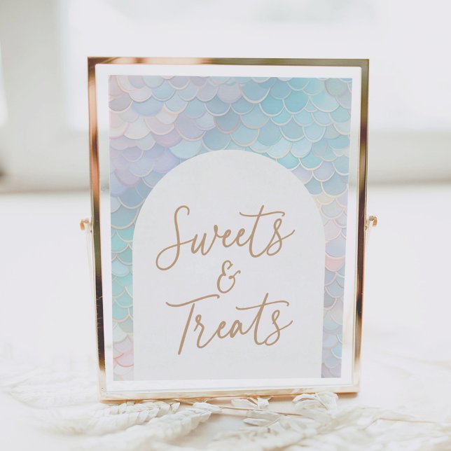 Mermaid Birthday Party Sweets and Treats Sign (Creator Uploaded)