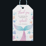 Mermaid Birthday Party Thank You Favour Tags<br><div class="desc">Thank you for making my birthday a splash favour tags featuring a playful mermaid theme.</div>
