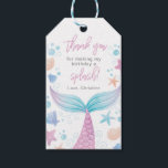 Mermaid Birthday Party Thank You Favour Tags<br><div class="desc">Thank you for making my birthday a splash favour tags featuring a playful mermaid theme.</div>