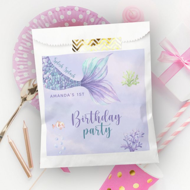Mermaid Birthday Party Under The Sea Mermaid Favour Bags (Creator Uploaded)
