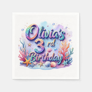 Mermaid Birthday Party – Under the Sea Party Napk Napkin