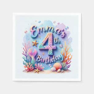 Mermaid Birthday Party – Under the Sea Party Napk Napkin