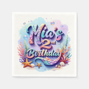 Mermaid Birthday Party – Under the Sea Party Napk Napkin