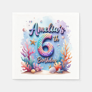 Mermaid Birthday Party – Under the Sea Party Napkin