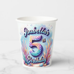 Mermaid Birthday Party – Under the Sea Party Paper Cups