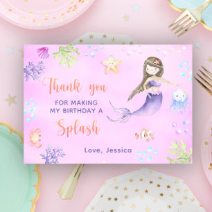 Mermaid Birthday Party Under The Sea the Thank you