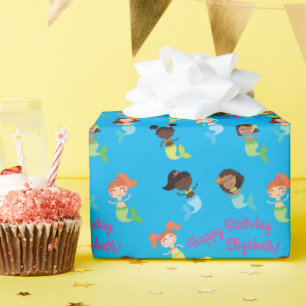 Mermaid Birthday Party Wrapping Paper