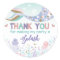 Mermaid Birthday Pool Party Thank You Tag Sticker