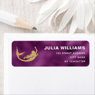 Mermaid Birthday Purple Gold