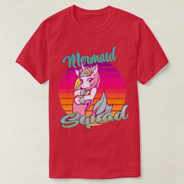 Mermaid Birthday Squad 3 T-Shirt (Design Front)