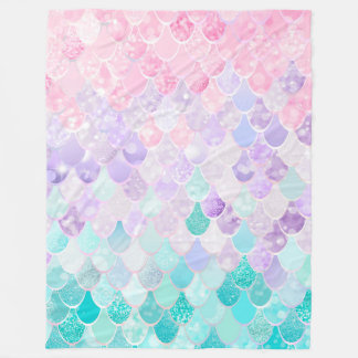 Mermaid Blanket, Fleece for girls bedroom decor Blanket