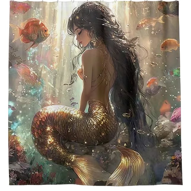 Mermaid Bliss Shower Curtain (Front)