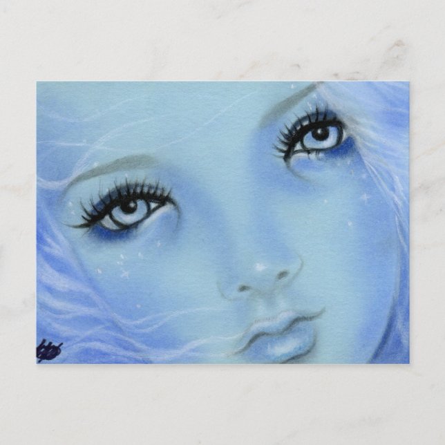 Mermaid Blue Eyes Postcard (Front)