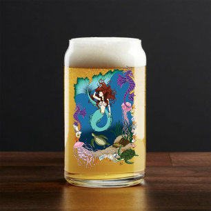 Mermaid Blue Fantasy Friends Can Glass