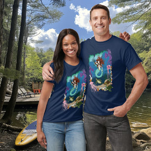 Mermaid Blue Fantasy Friends T-Shirt